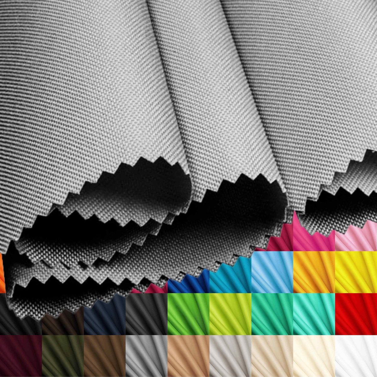 Lantigo Oxford 500D Stof Waterdicht Grijs 160 cm Meterware 1 m – scheurvast & PU-gecoat