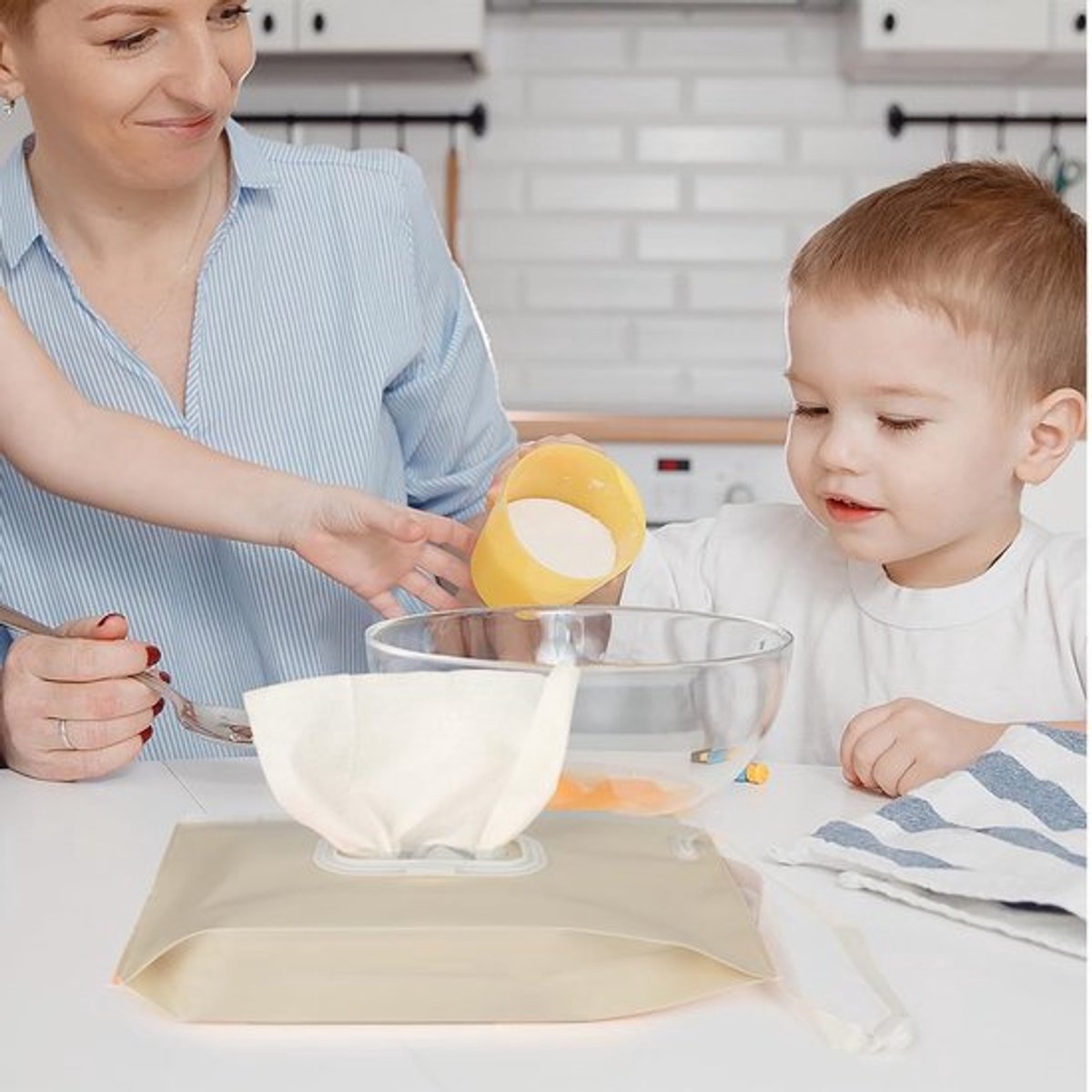 Doekdispenser 2-pack - Draagbare Navulbare Doekhuiders - Herbruikbare Reis-Babydoekjes-Dispenser - Waterdicht - Stofdicht - Hoogwaardig EVA-Materiaal - Doekjeshouder