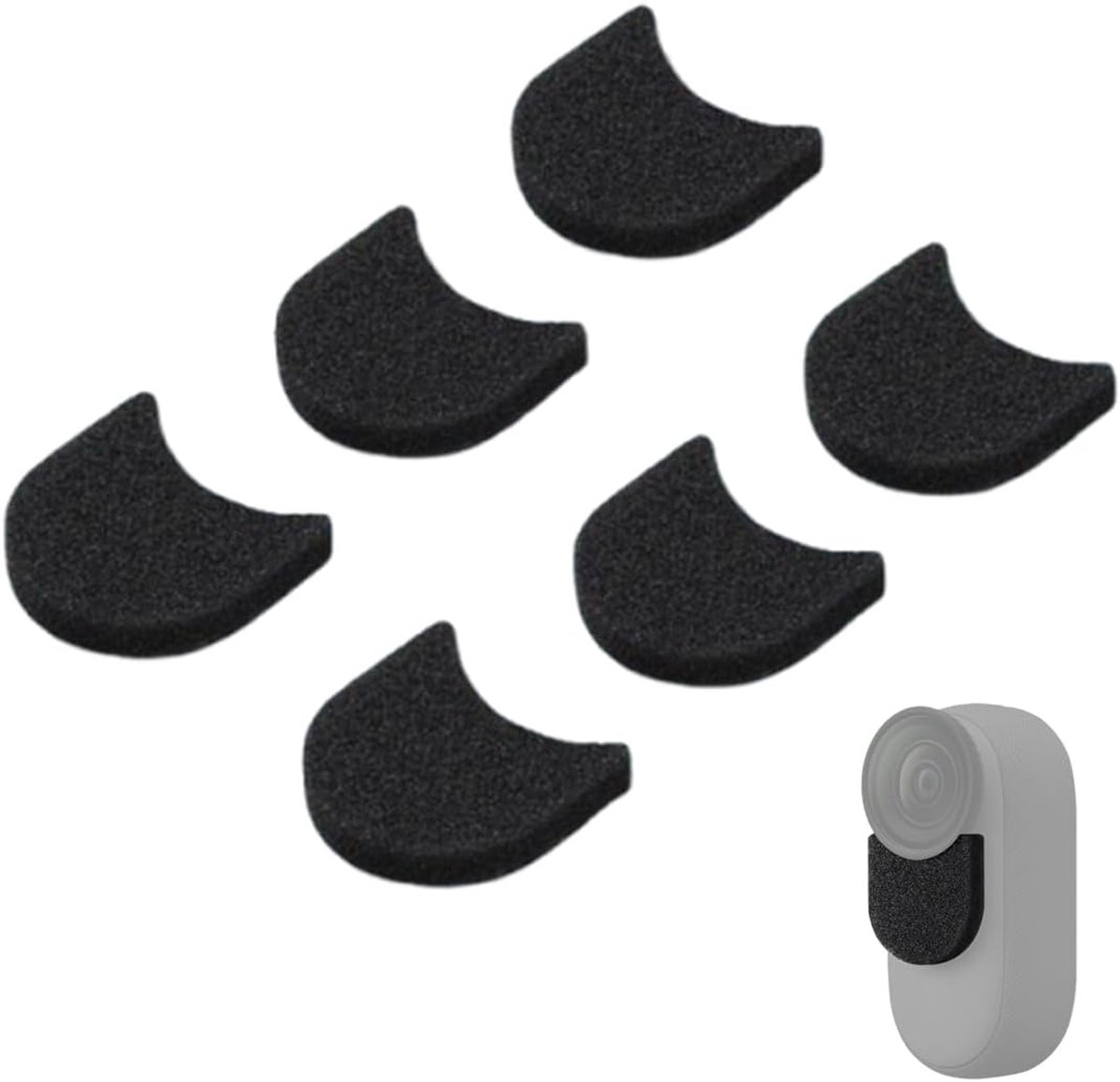 SnelShoppen - Pack van 6 Microfoon Windschermen Geluiddemping Schuimfilter Accessoires Windbescherming (voor 360 GO 3S)
