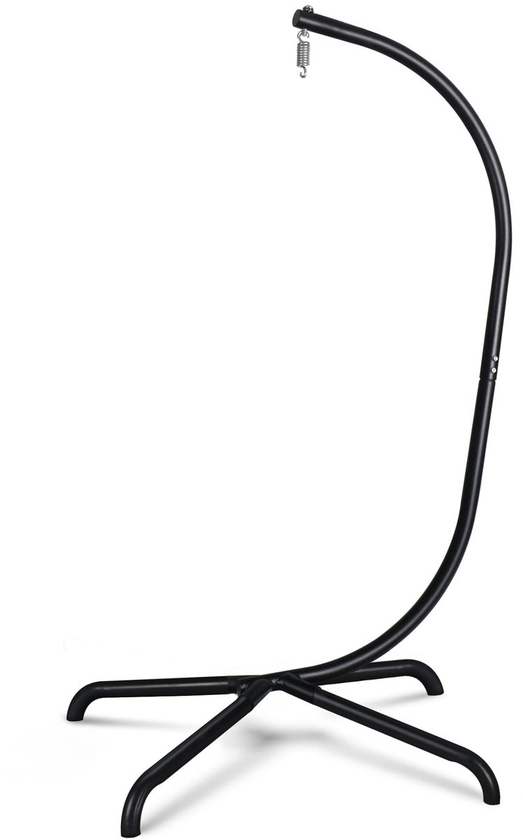 SnelShoppen - Hangende Eierstoelstandaard met Sterk IJzeren Frame, 330 lbs Capaciteit, C-Stand voor Binnen en Buiten, Ideaal voor Tuin, Terras, Slaapk