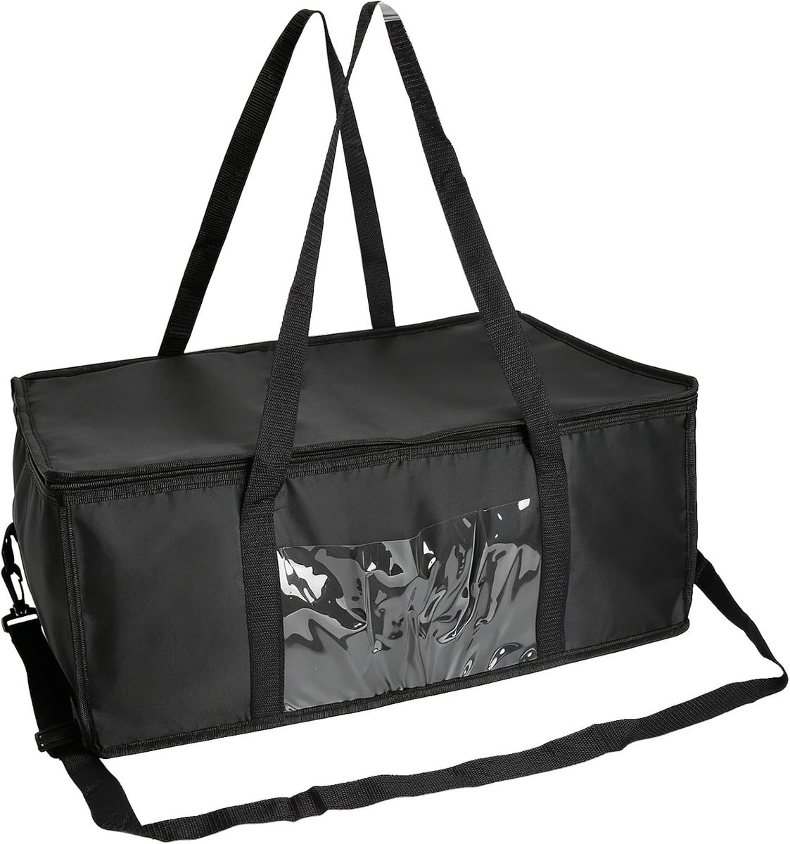 Grote opvouwbare koeltas van 60 liter met 6 uur isolatie en voorvak voor boodschappen, camping en picknick