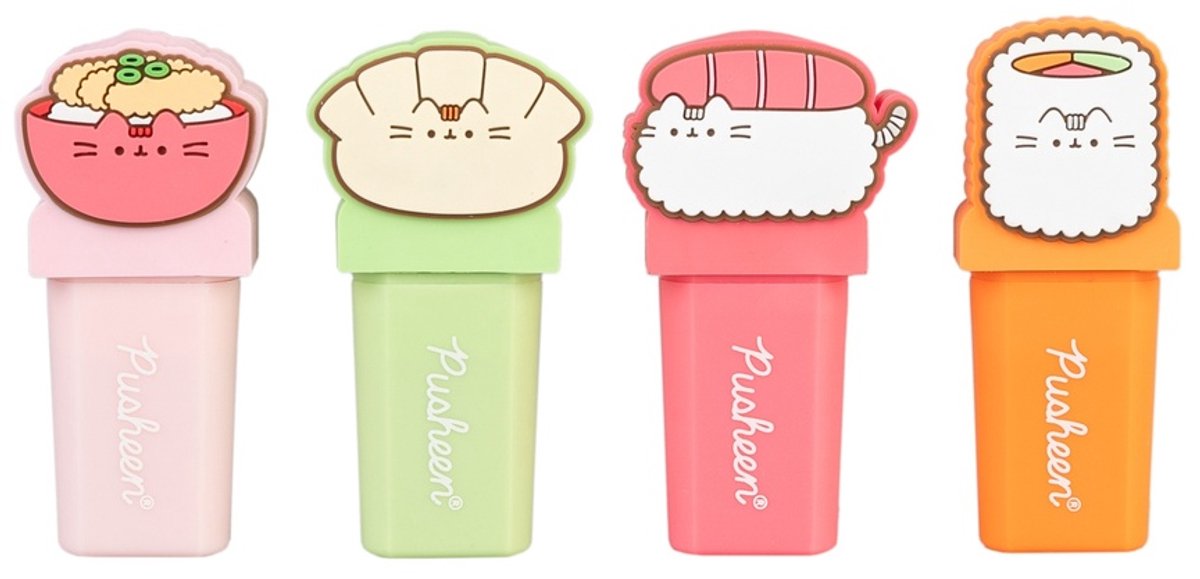 Grupo Erik Pusheen - Sushi Roll Set Of 4 With Topper Markeerstift - Multicolours