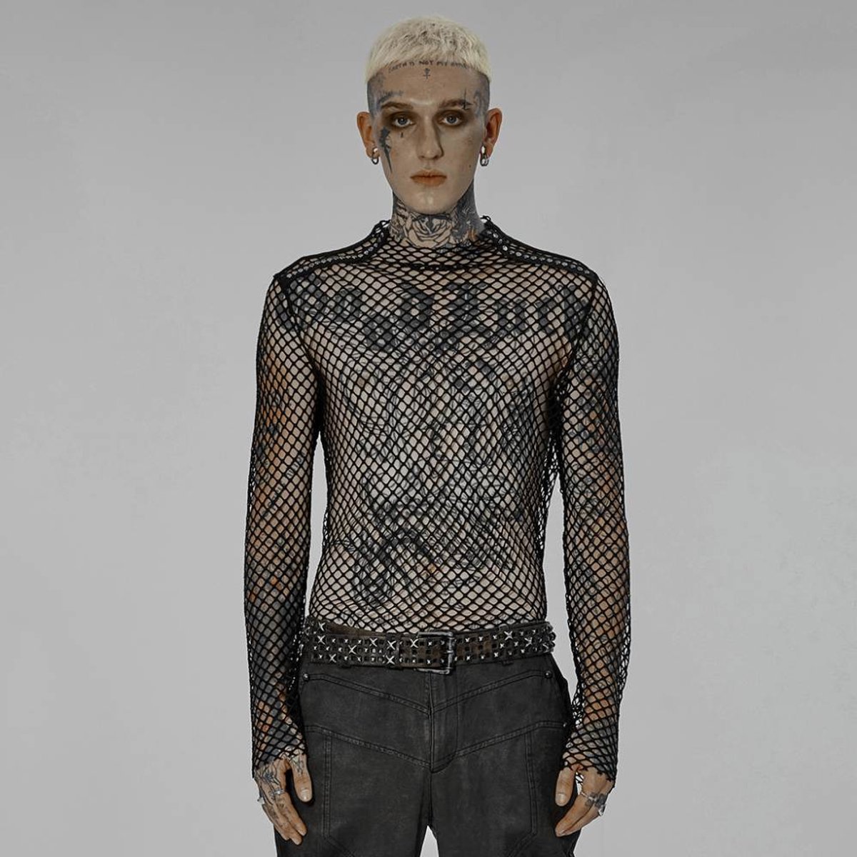 Punk Rave - Amurarmour Longsleeve shirt - S/M - Zwart