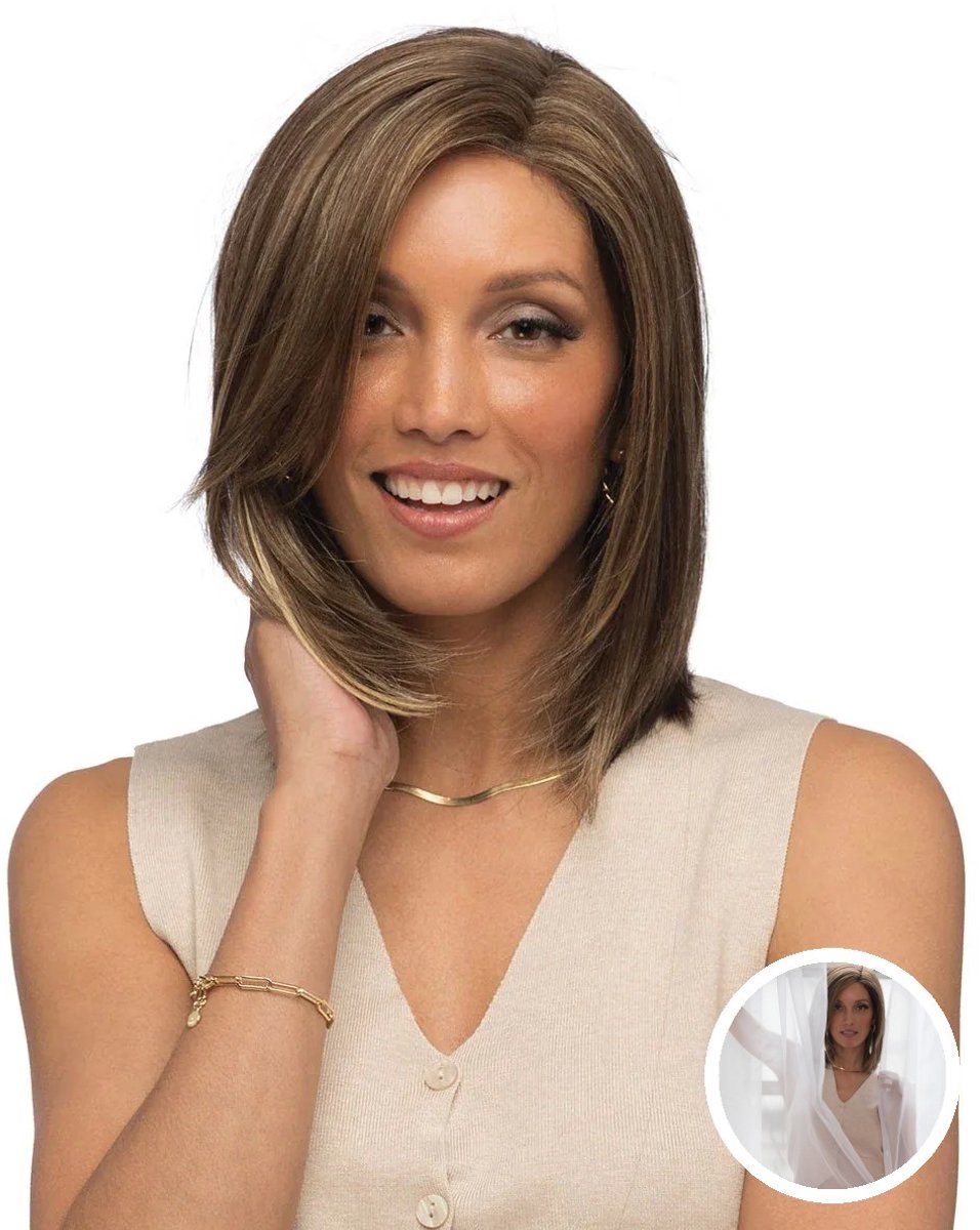 Estetica Designs Shai Synthetisch Haarwerk - Swiss Lace+ Dark Blonde Ombre R8/26H