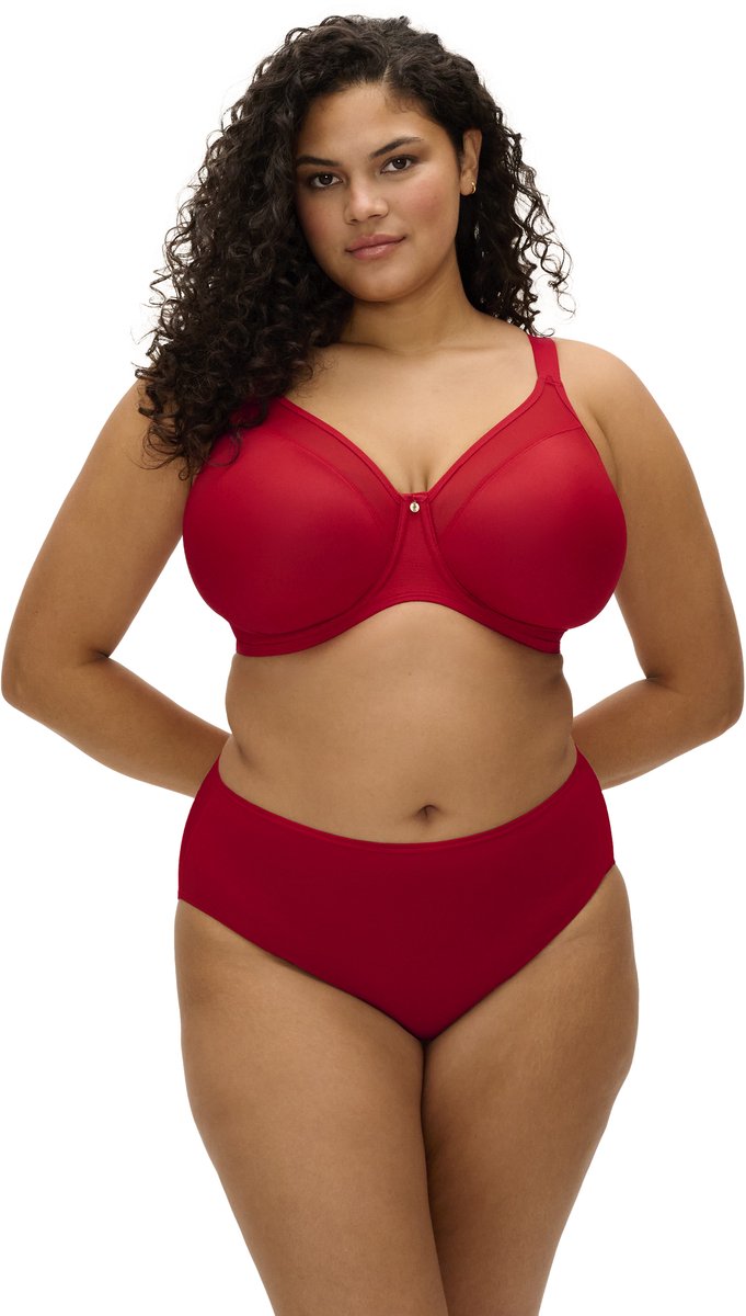 Elomi BH "Smooth" - " Haute Red" - Gevormde Cups Niet Gevuld - 75-90 I-Cup ROOD