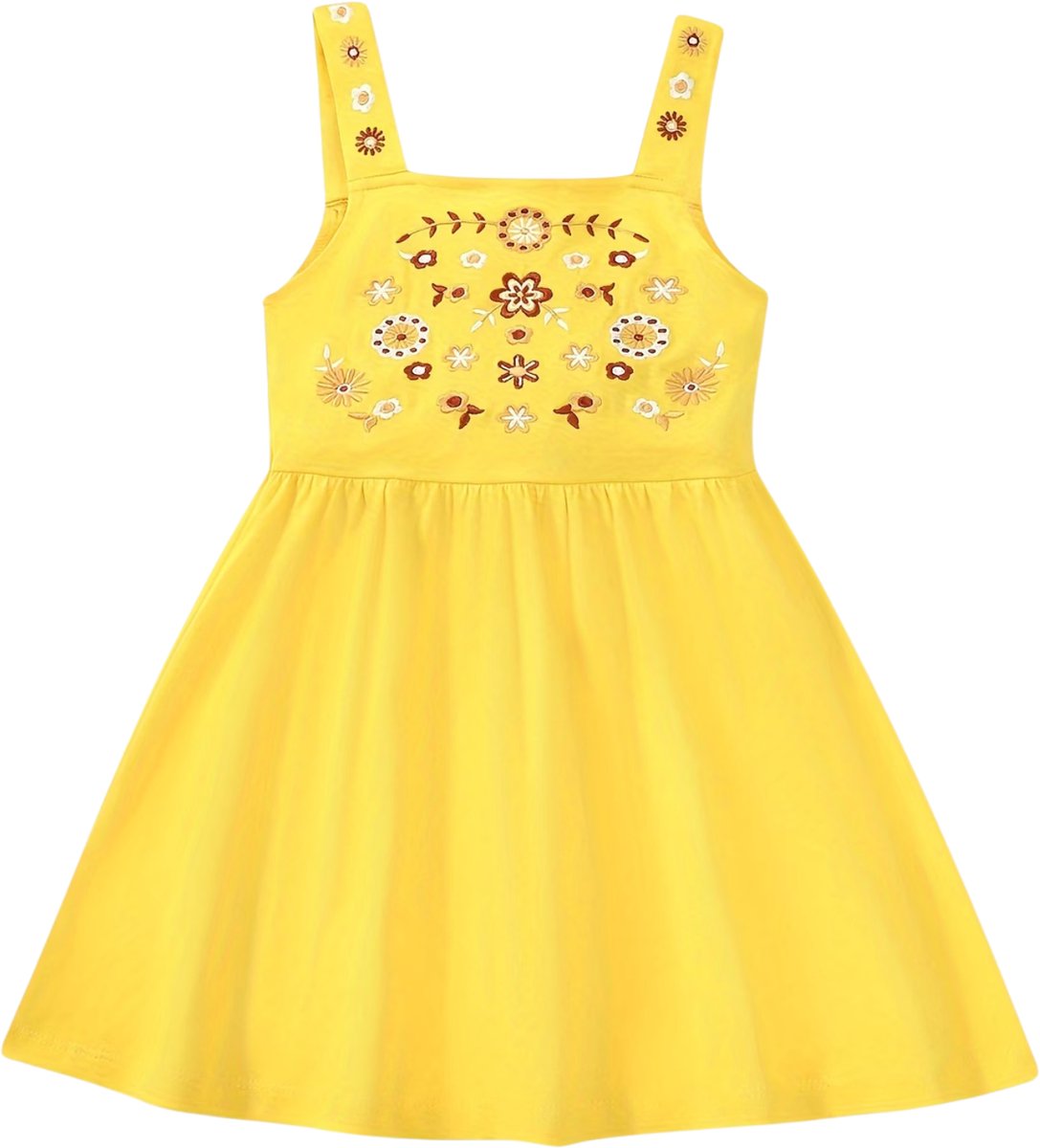 Currero Zomerjurk Meisjes Zomerjurken Kinderen Jurk Meisje Ibiza Stijl Sundress Kinderkleding 2 Jaar Geel