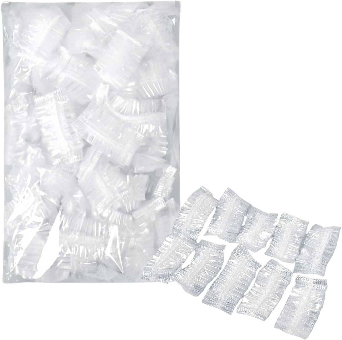 SnelShoppen - 100 stuks Oorbeschermers, Waterdichte Douchebescherming, Kunststof, Transparant, Wegwerp, Oorbescherming voor Volwassenen, Hygiënisch, B
