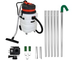 Dakgootstofzuigerstangen set 7,3 m lang bereik 90l nat- en droogzuiger 4K-camera