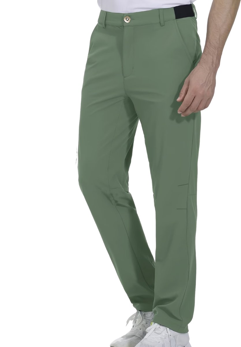 Currero Pantalon Heren Chino Regular Fit Golfbroek Nette Broek Met Elastische Tailleband Volwassenen XXL Groen