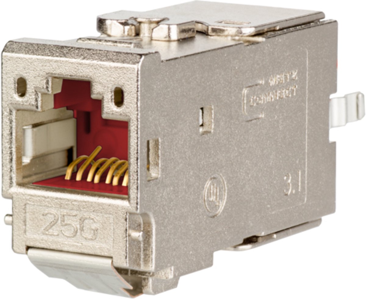 Metz Connect 130B11-25-E RJ45-inbouwmodule E-Dat, Module-steekprofiel 1 stuk(s)