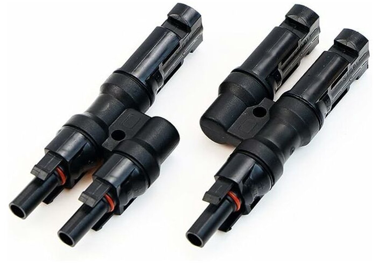 1 paar MC4 T3-zonnecelconnectoren – kabelsplitter/-koppeling/-combiner