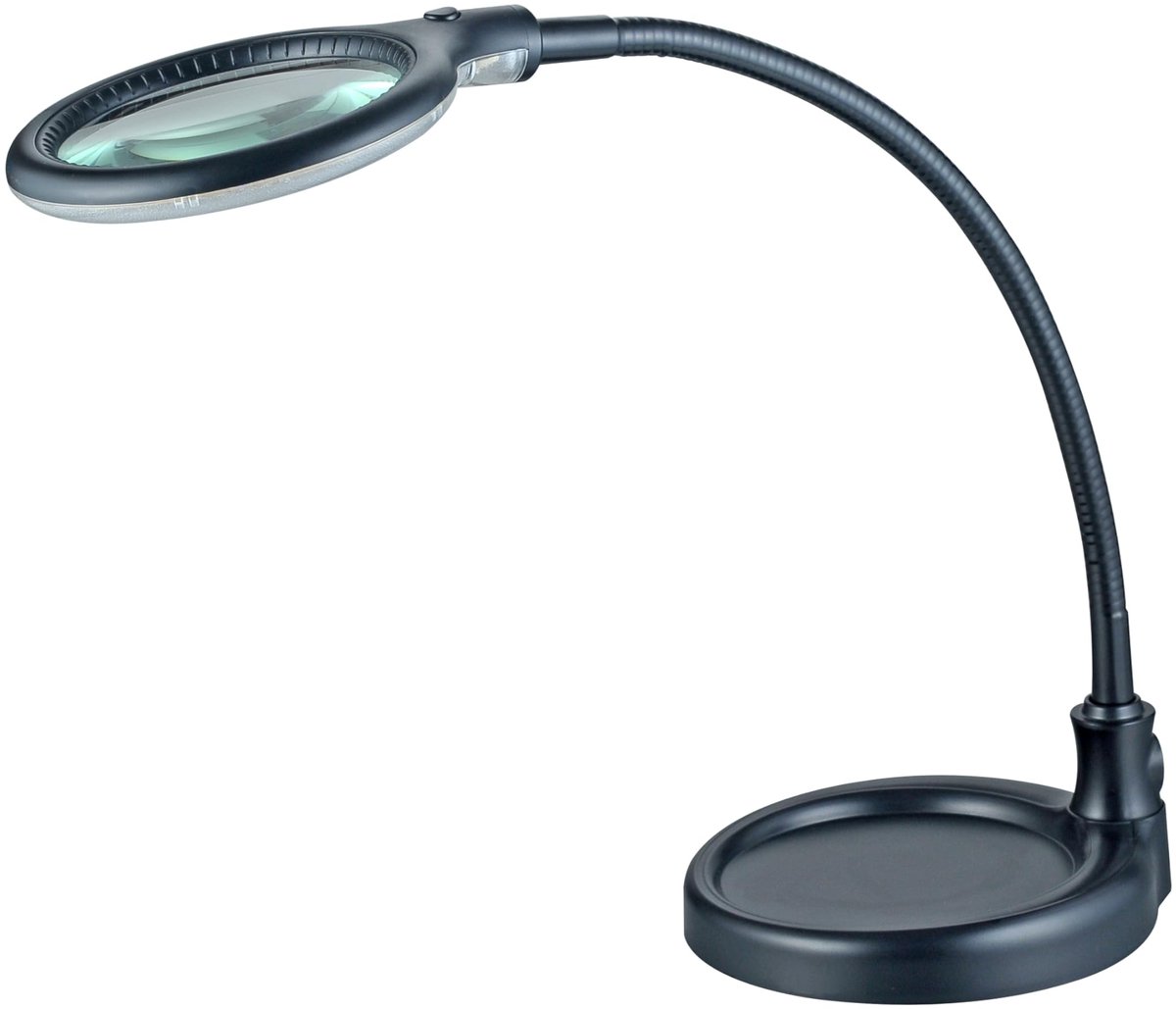 SnelShoppen - LED Vergrootlamp met Klem - 5 Dioptrie Vergrootglas met Licht - 550 Lumen Bureaulamp voor Lezen, Hobby, Knutselen - Zwart