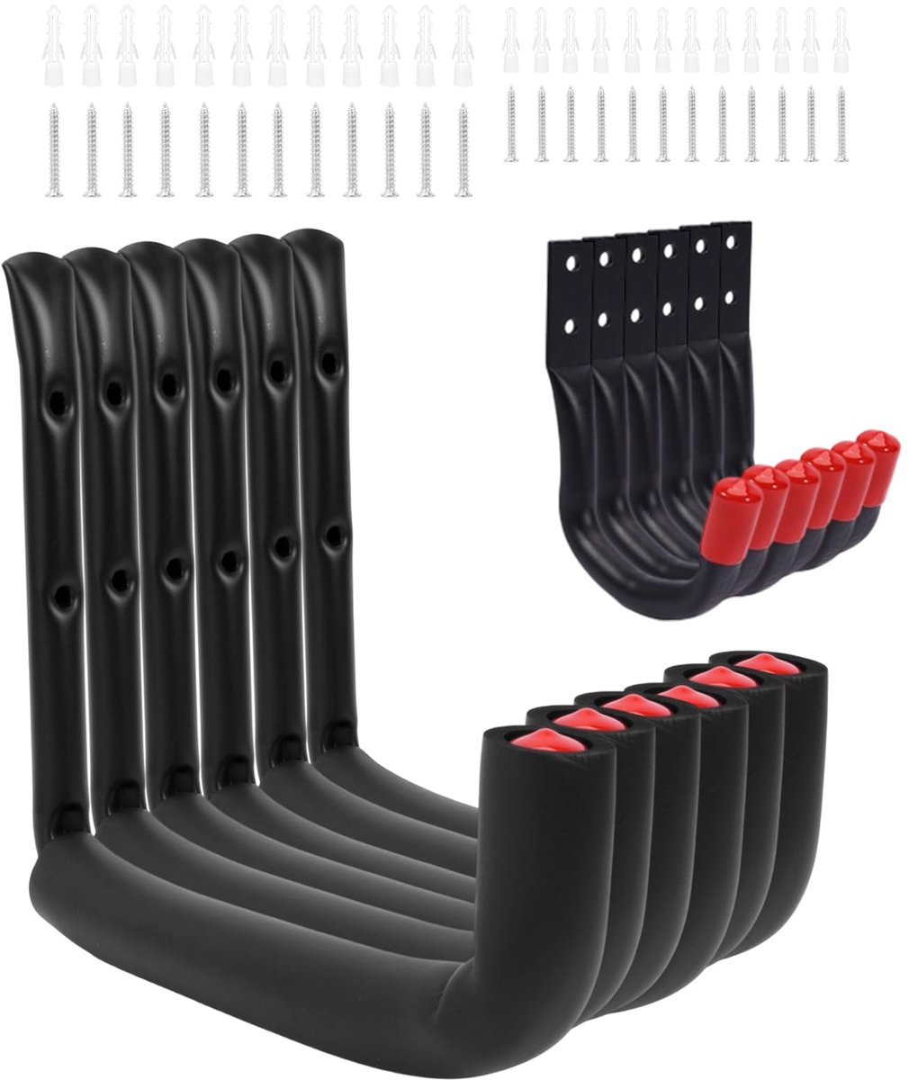 SnelShoppen - Duurzame Kajakhaken voor Wandmontage, Ideaal voor Fietsen, Snowboards, Stoelen en Buizen, Perfect voor Garage en Tuin, Binnen en Buiten,