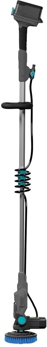 SnelShoppen - TBC60 Accu Vloerreiniger 18 V met Dubbele Roterende Borstel 2-in-1 voor Zwembad, Terras en Buitenvloer - IPX7 Waterdicht, Telescopische