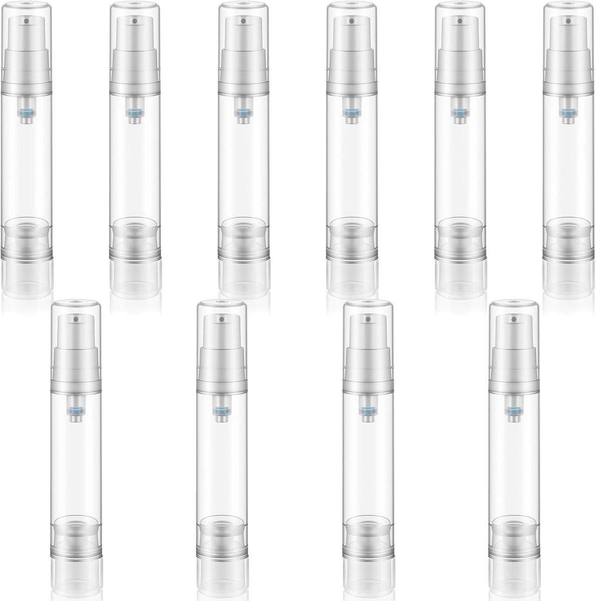 10 stuks pompflessen, verstuiver, spuitfles, leeg, 10 ml, reispomp, doorzichtig, fijne nevel, parfum, waterflessen, navulbaar, mini-spuitfles, toiletartikelen, cosmeticacontainer