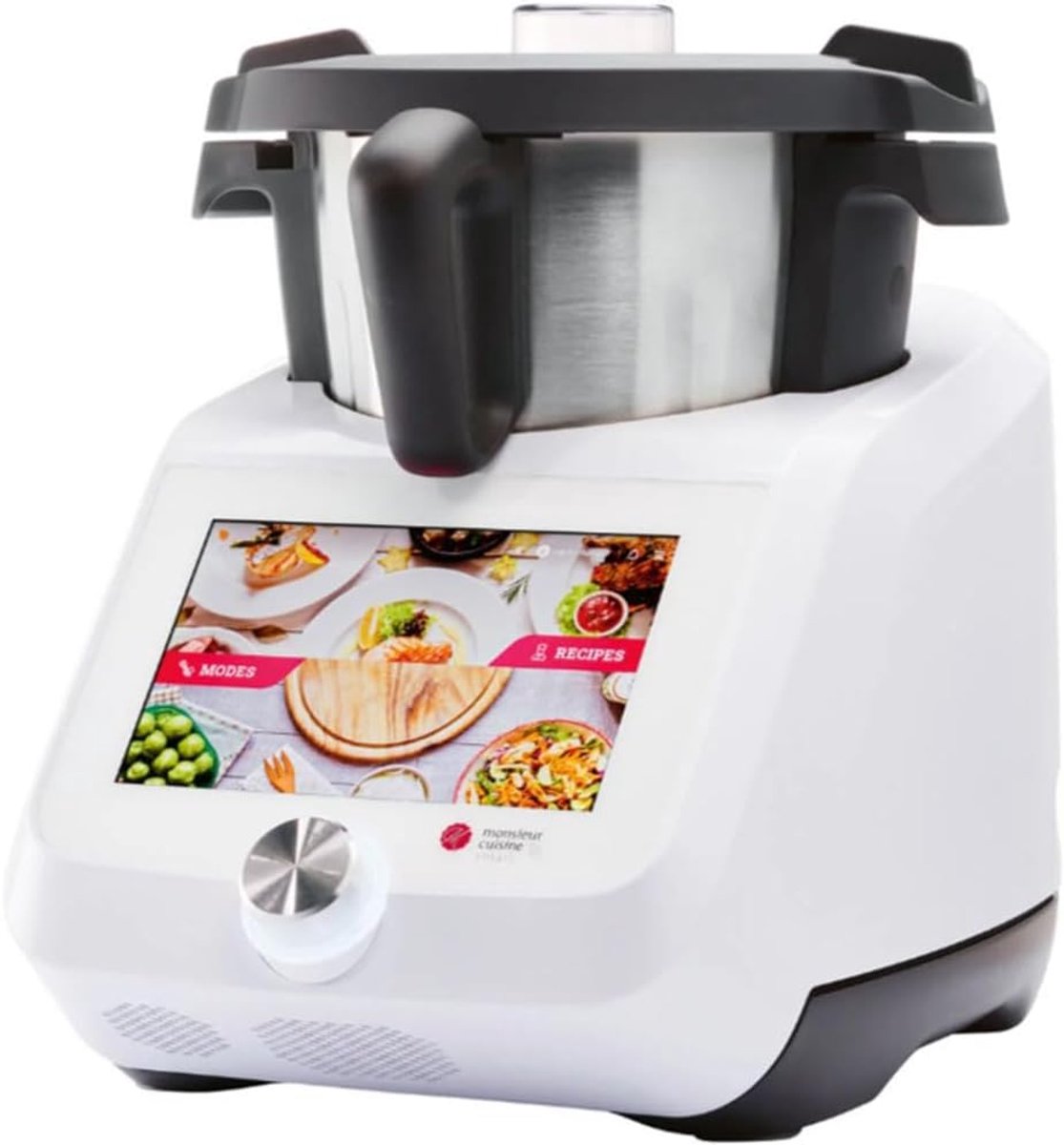 SnelShoppen - Foodprocessor Mixer Monsieur Cuisine Smart SKMS 1200 A1, 1200W, 8-Inch Display, WiFi, 3L Kom, Zilver, voor Soepen, Smoothies en Koken