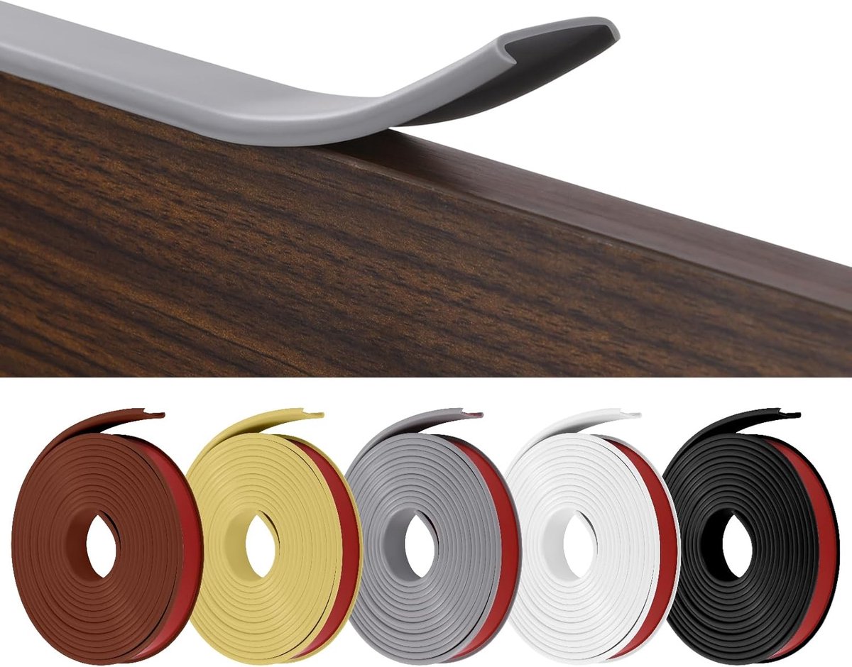 Skirtingband U-vormig - Flexibel TPE - Zelfklevend - Bescherming voor meubels - ShopVlot