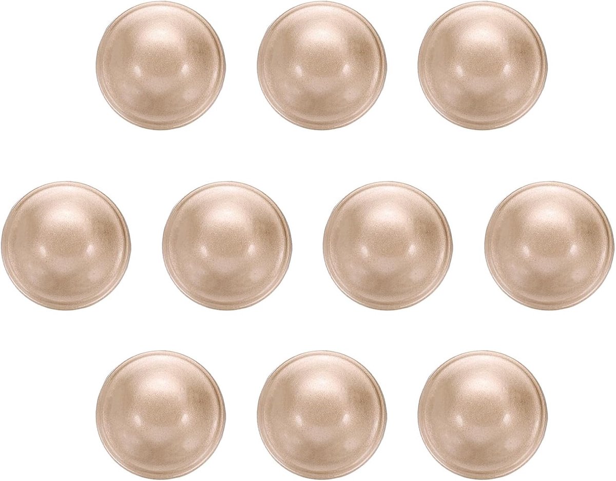 Knopen, 15 mm, paddenstoeltype, zinklegering, voor naaien, vervanging van knopen, voor het decoreren van kleding, accessoires, doe-het-zelf, zandkleuren