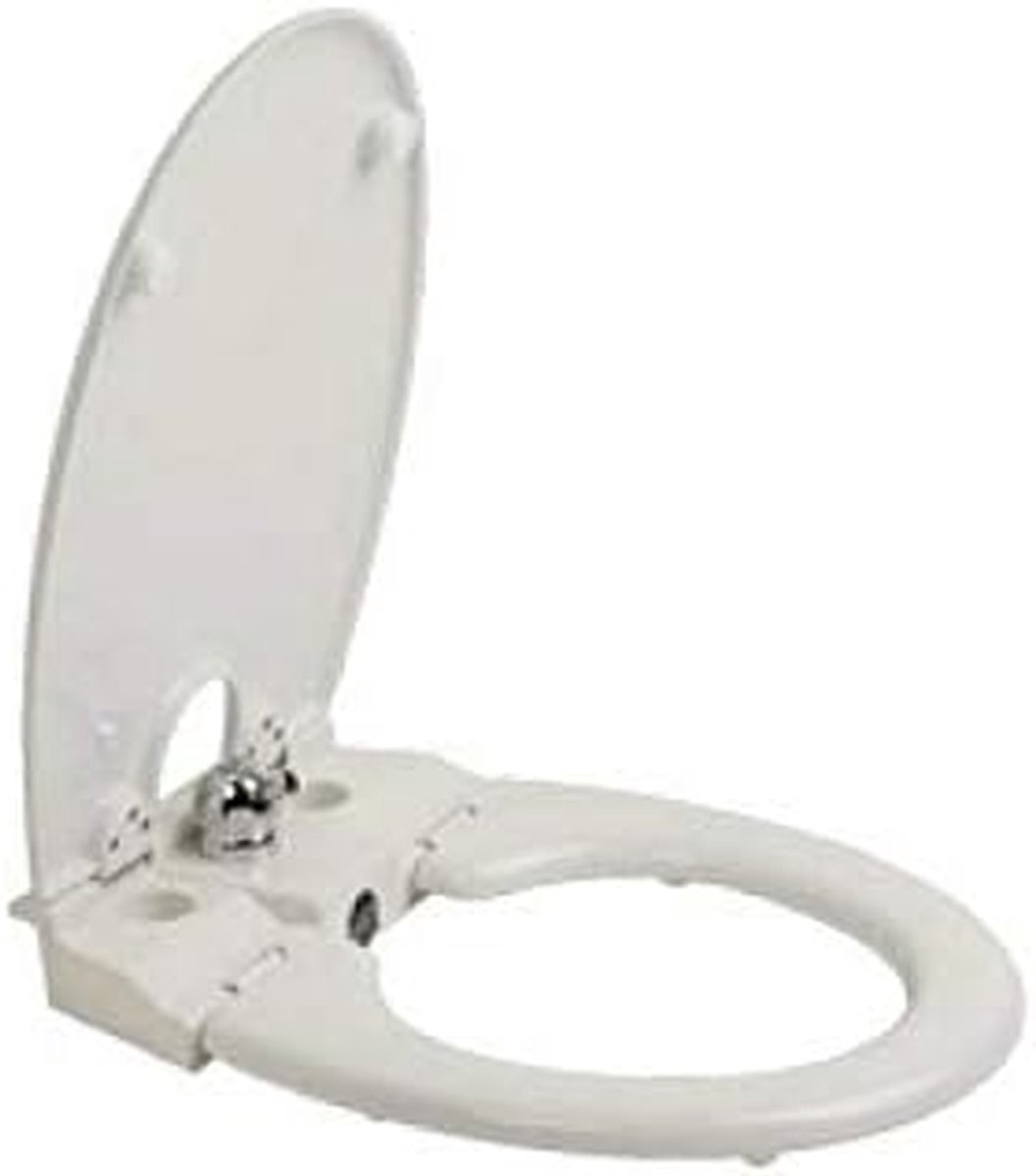 Toiletzitting met Bidet - Bidet Toiletzitting - Hygiënisch Zitten - Geïntegreerd Bidet Systeem - Universeel Ovaal - Wit