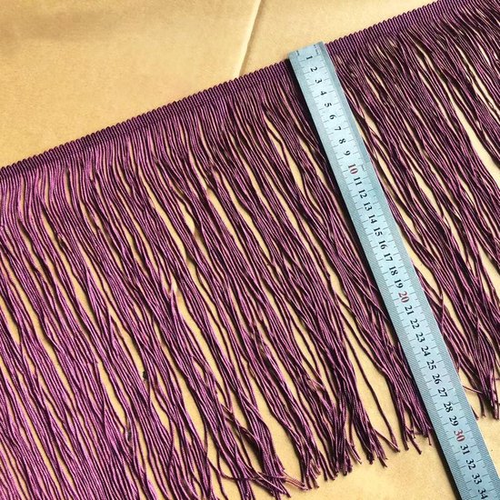 30 cm x 2 m Franse Borte Fransenborduursel Fransenband Decoratieve Lint Dansfrans Snijfranse Zijde Kwast Fransen-Borden Banden om te Naaien, DIY Knutselen, Kleding Ondergoed Kostuums Gordijnen — afbeelding 2