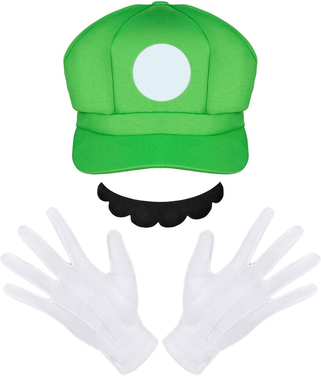 Mario Baseball Cap, Mario kostuum pet voor volwassenen, Mario Snapback Cap, Mario Cosplay Kostuum Accessoires voor Mardi Gras, Carnaval & Cosplay