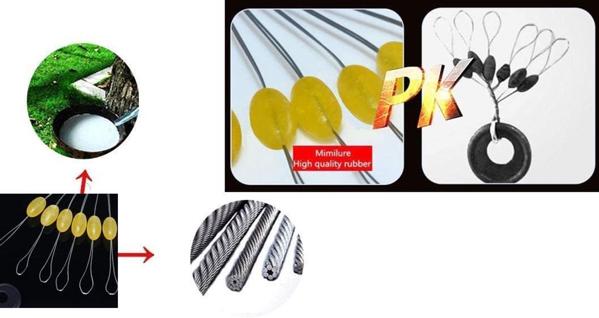 300/600 stks Vissen Bobber Stopper,6 in 1 Float Zinklijn Stops,3 maten Zwart Oranje Ovale Cilinder Float Stop Beschikbaar (Oranje-Ovaal, M-300 Stks)