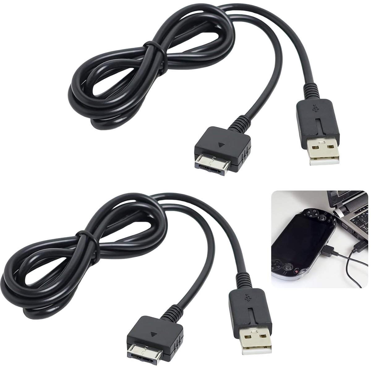 Oplader Compatibel met PS Vita 1000, USB-oplaadkabel, 1,2 m / 3,9 FT USB-stroomkabel voor PS Vita