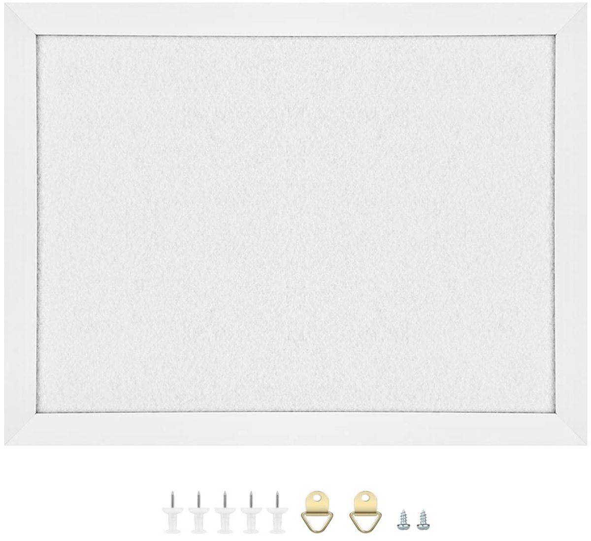 Omgoods - Wit Prikbord met Houten Frame 28x37cm - Vilt Memobord voor Thuis en Kantoor