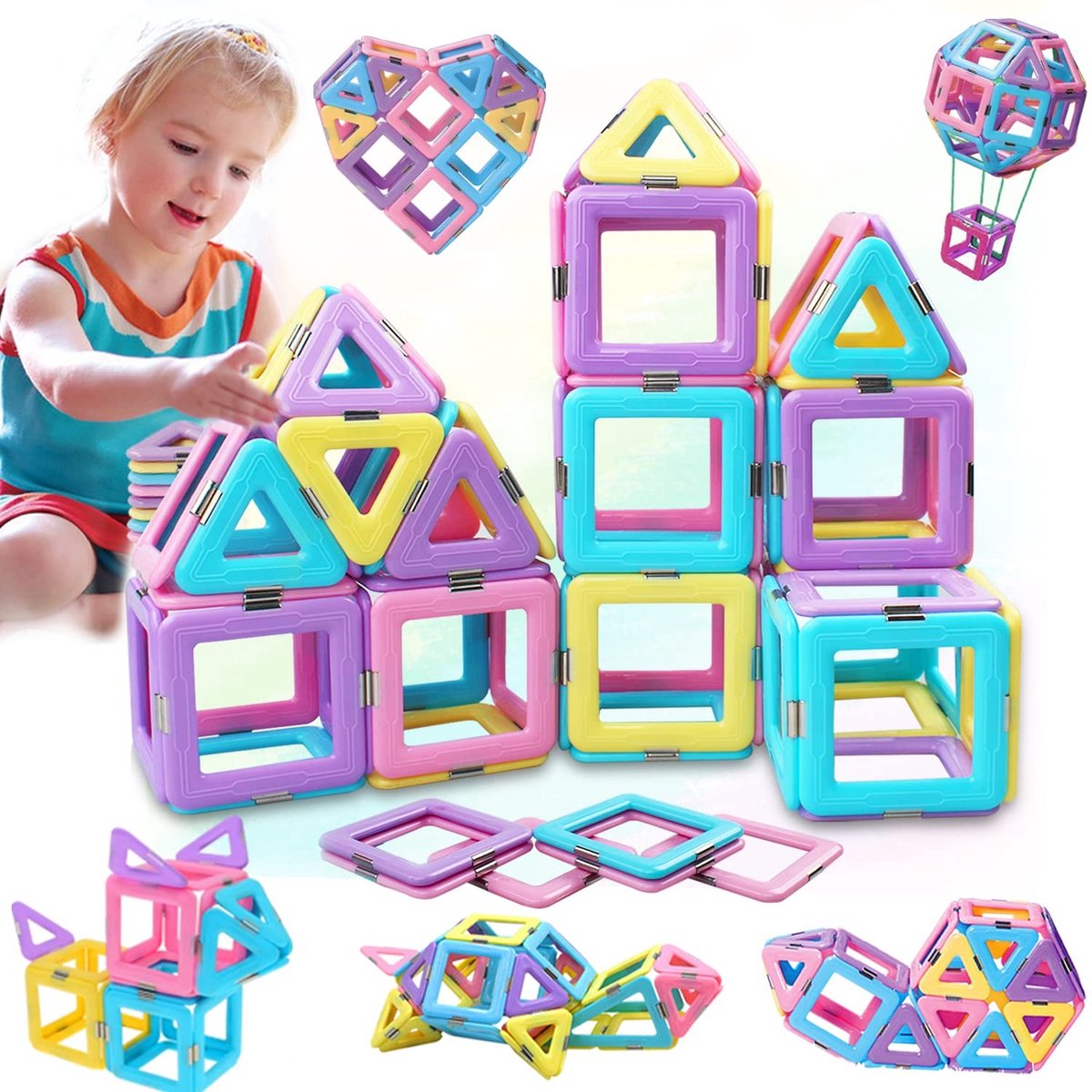 Omgoods - Magnetische Bouwblokset voor Kinderen vanaf 3 Jaar - Creatief Speelgoed
