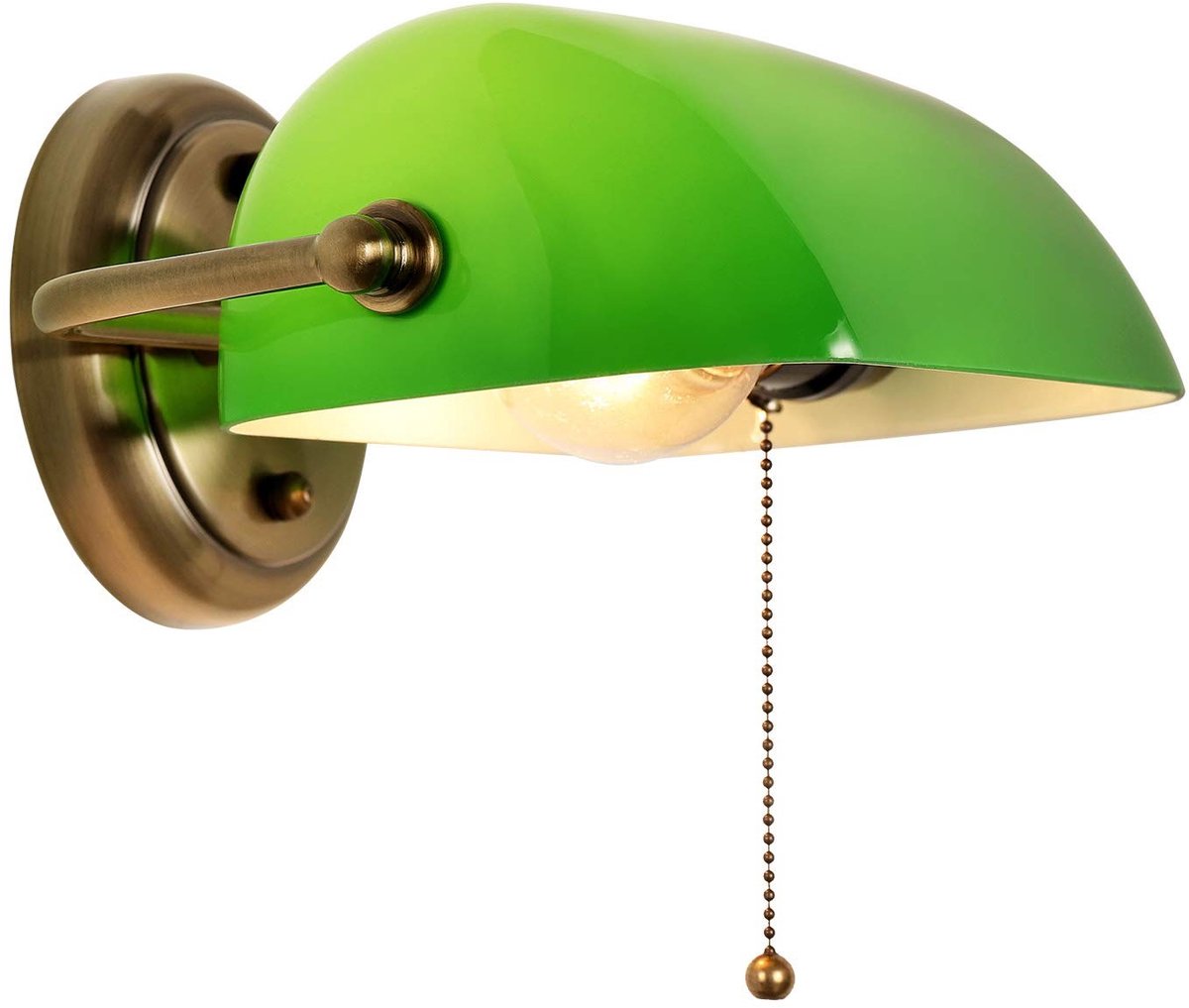 Omgoods - Groene Wandlampen met Verstelbare Lampenkap voor Slaapkamer en Bibliotheek
