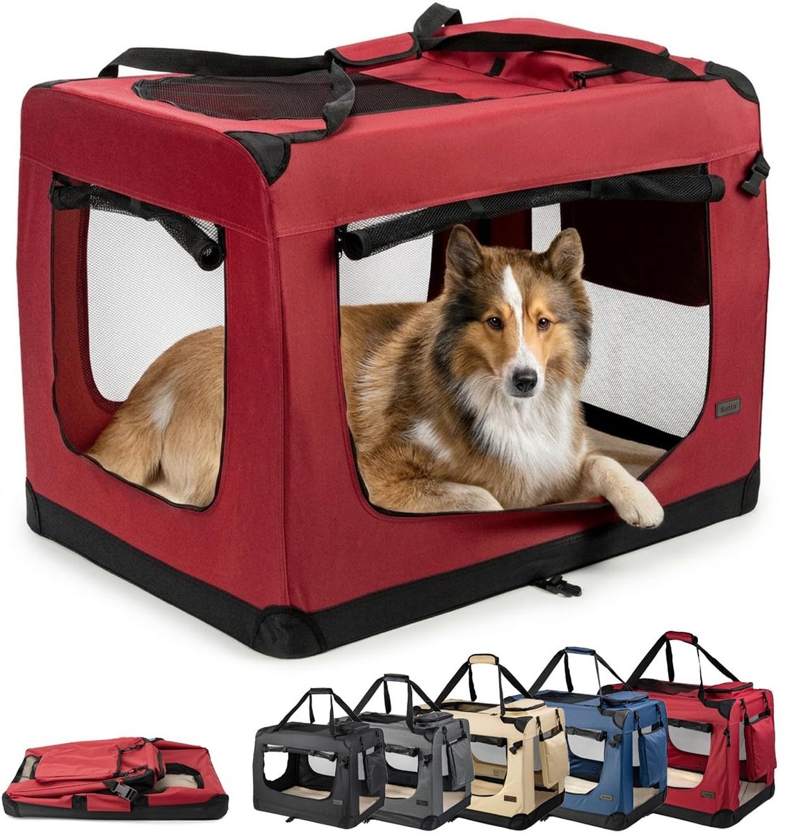 Omgoods - Vouwbare Dieren Transporttas voor Honden en Katten (Rood)