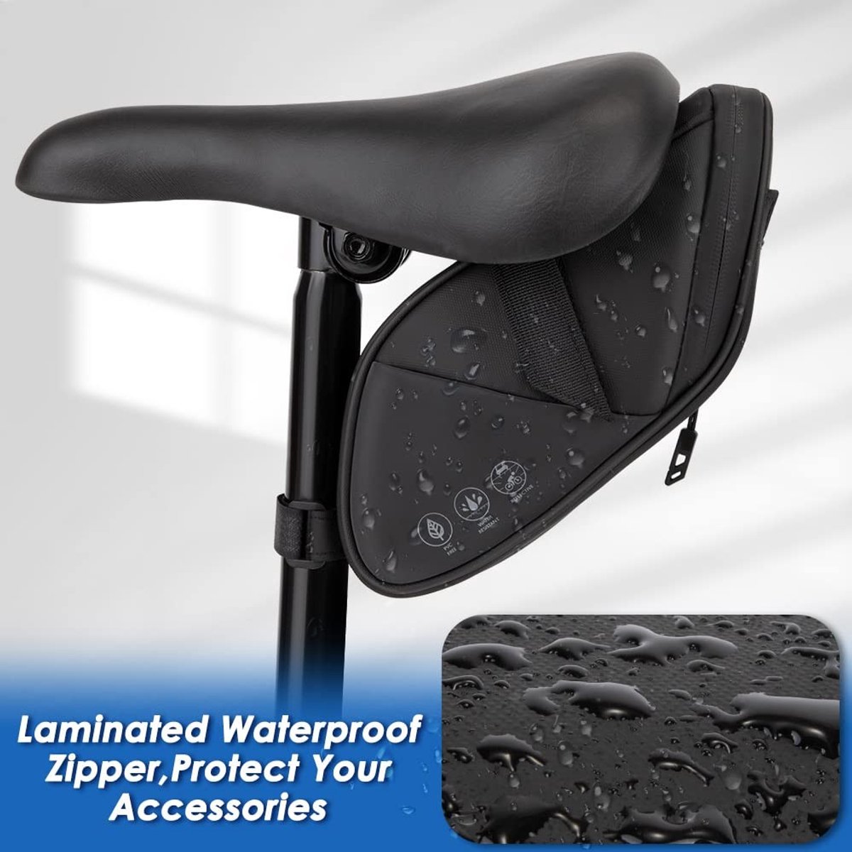 Omgoods - Reflecterende Fietstas, 1.2L Waterdichte Onderzit Bagage