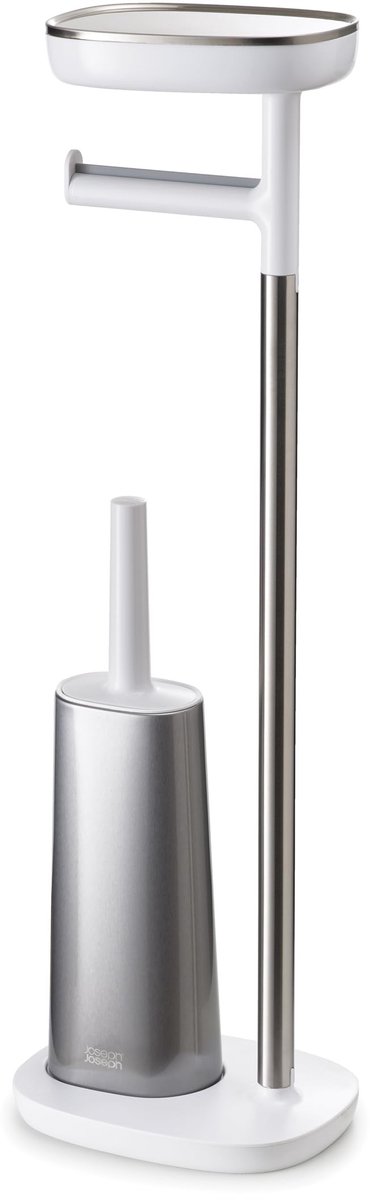 Omgoods - Praktische Toiletrolhouder met Flexibele Toiletborstel en Opbergruimte