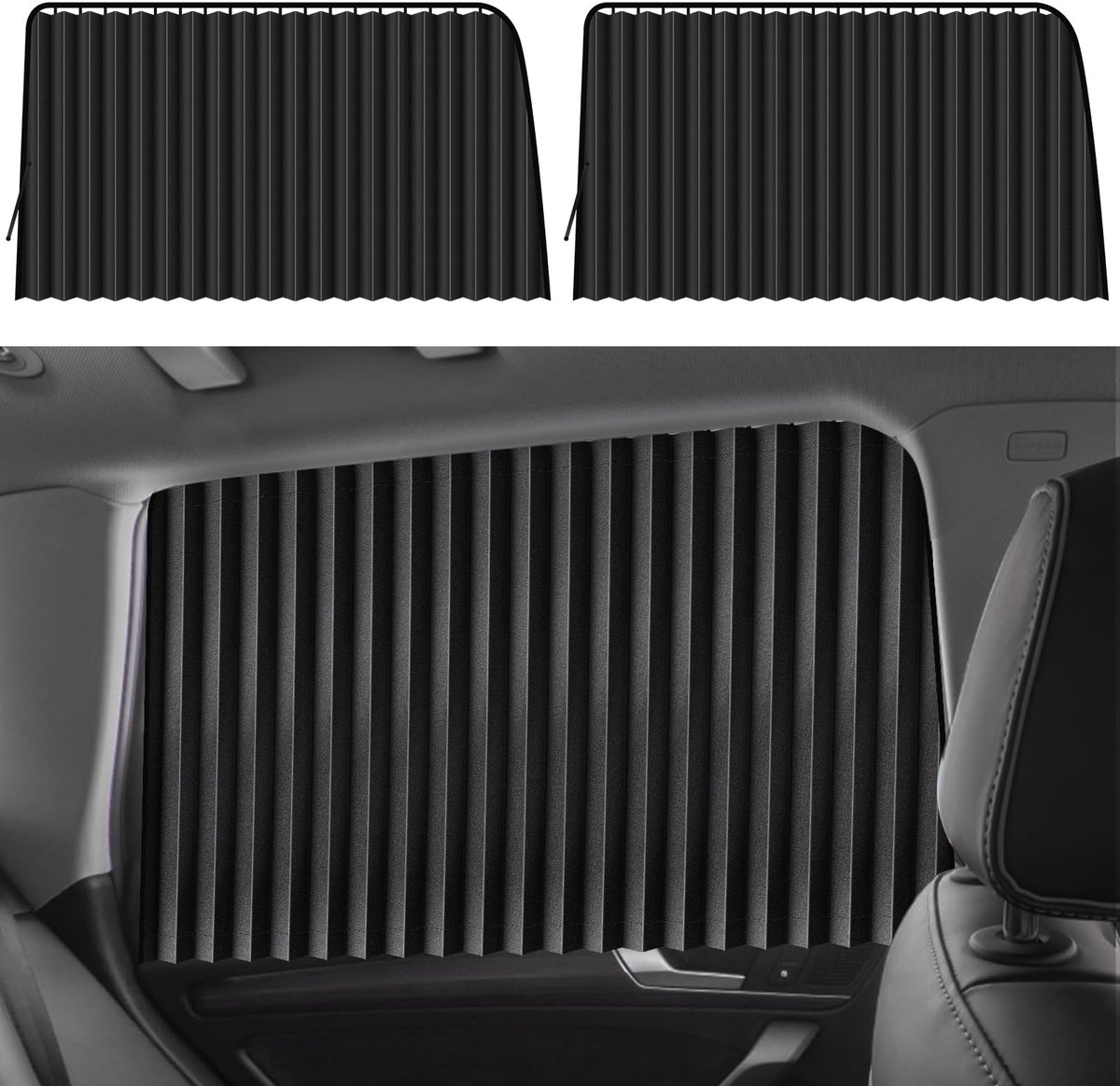 Omgoods - Set van 2 Magnetische Zonnebrandstoffen voor Autovensters met UV-Bescherming