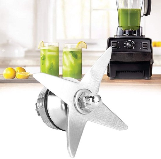 Omgoods- Blenderblad Roestvrij Staal - 4 Messen - Geschikt voor 1195/58625/15504/58805/15652/15643 - Hoogwaardige Efficiëntie - Vervangbaar Mes - Compacte Afmetingen 7,6 x 5,2 cm - Blendermes — afbeelding 4