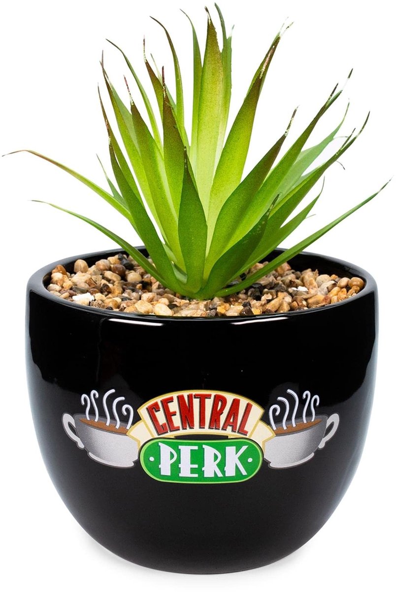 Omgoods - Grote Keramische Planter met Central Perk Logo