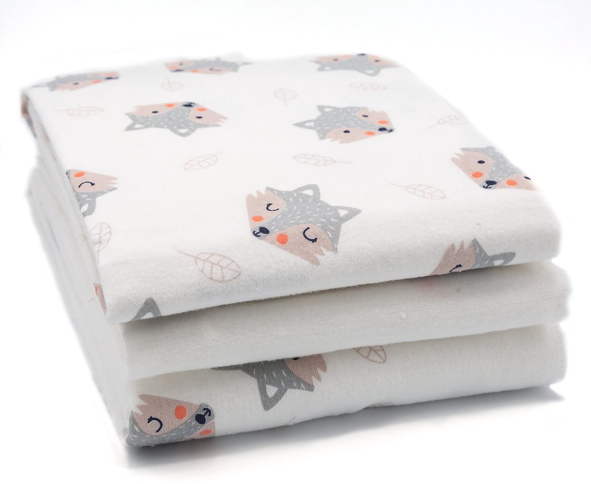Omgoods - Set van 3 Absorberende Fleece Doeken voor Baby 80x80cm