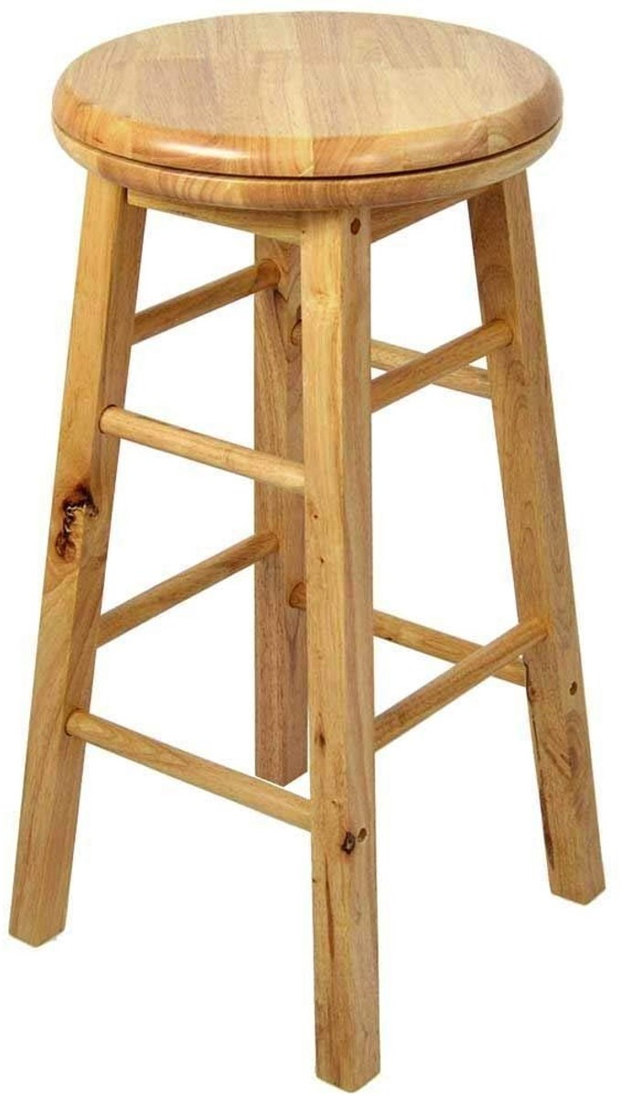 Omgoods - Houten Barkruk in Lichtbruin