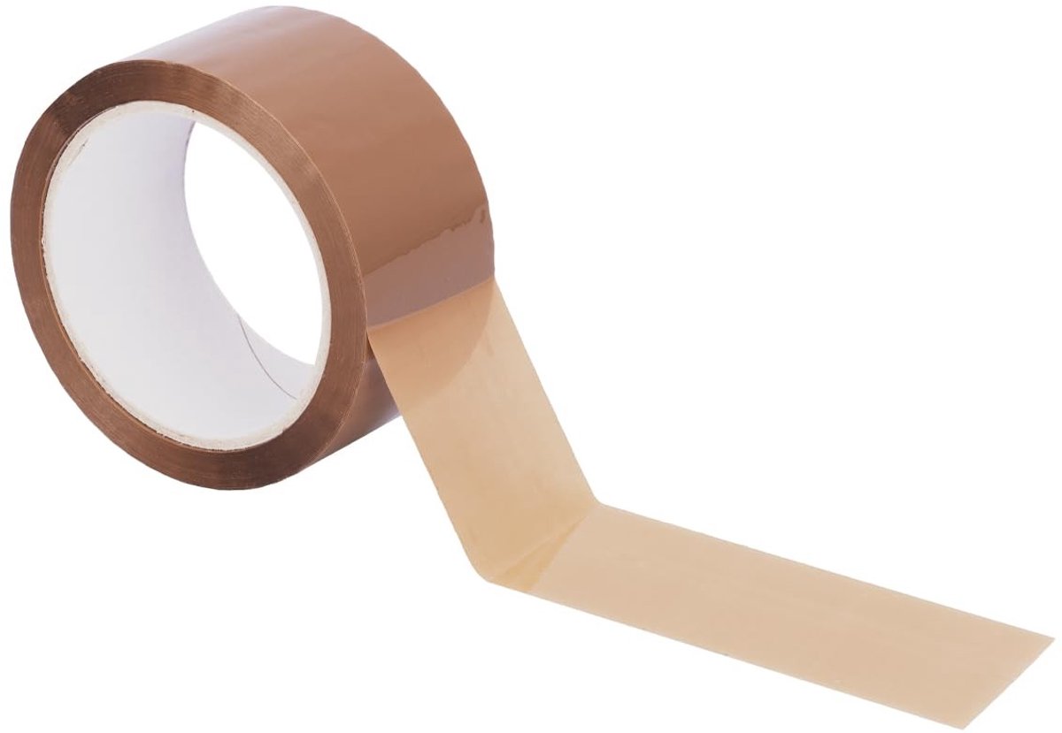 Omgoods - Bruine Plakband voor Verpakking - 50 mm x 66 m