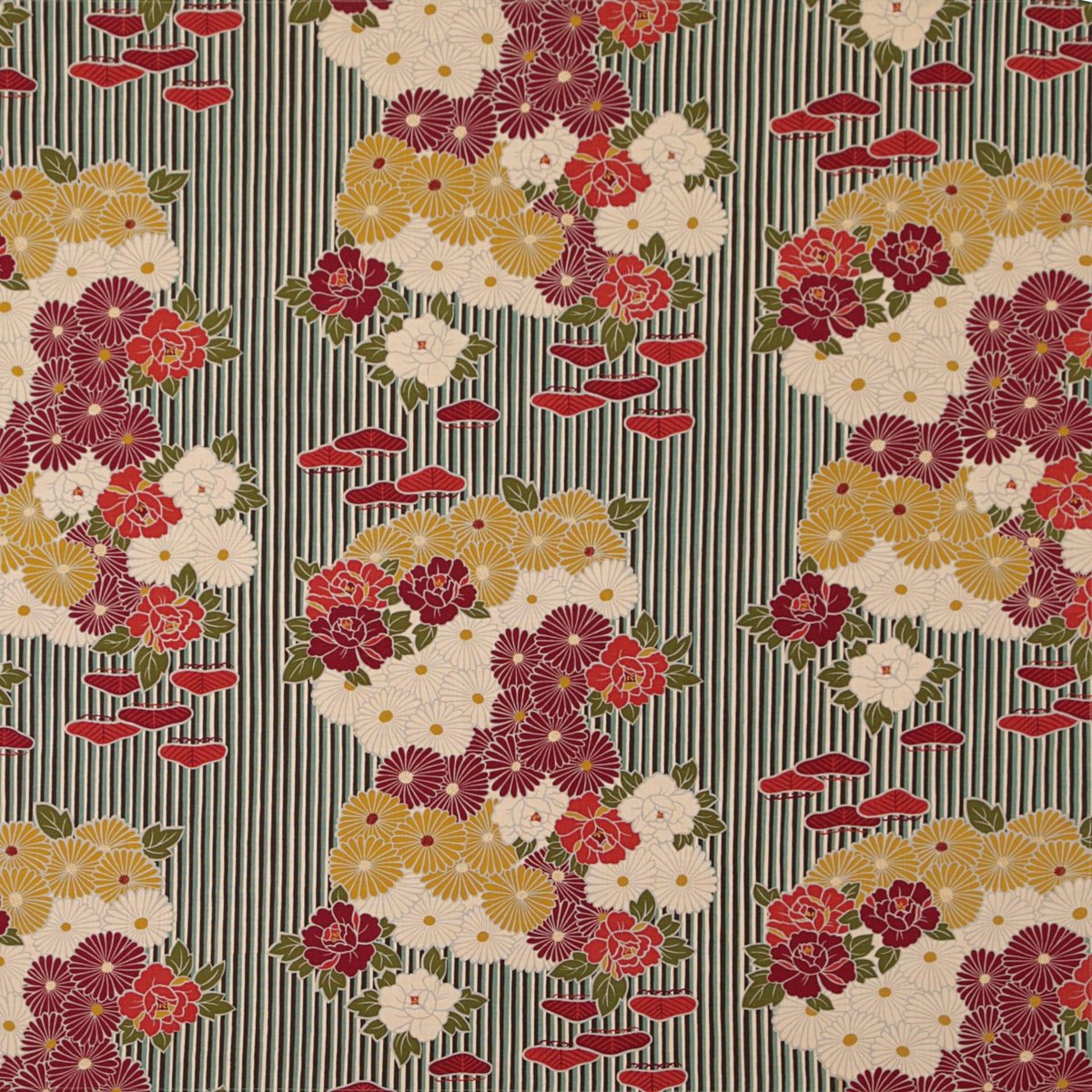 Omgoods - Furoshiki Cadeau Wikkeldoek van Katoen met Retro Bloemdesign