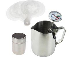 Omgoods - Barista Set met Melkthermometer en Stencils