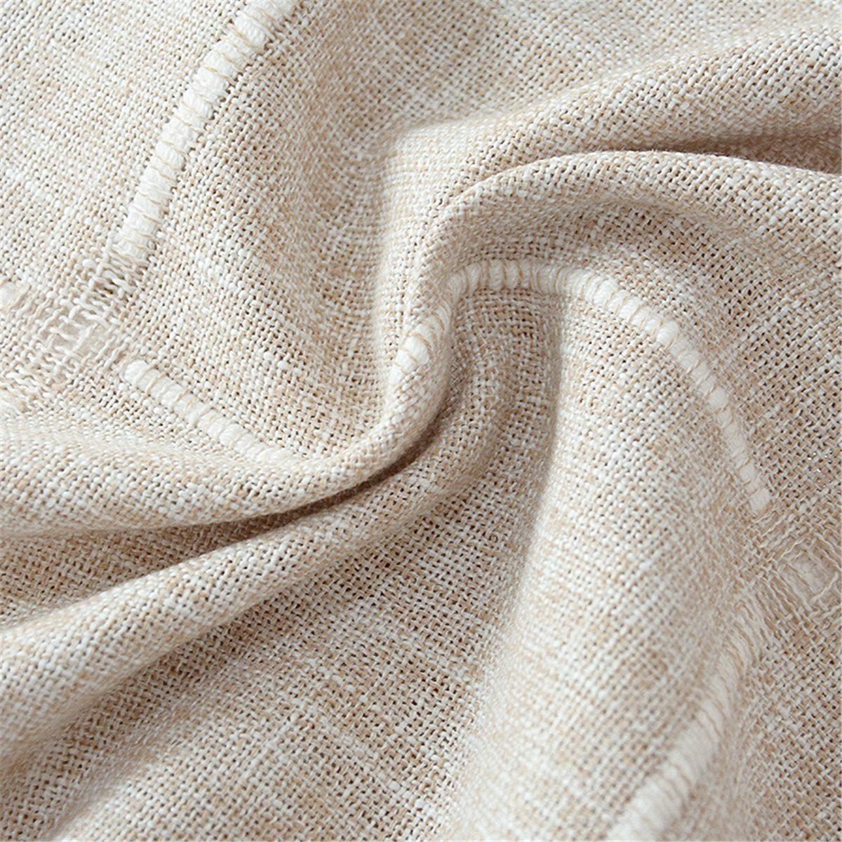 Omgoods - Ronde Tafelkleed met Kwastjes 48 Inch Beige