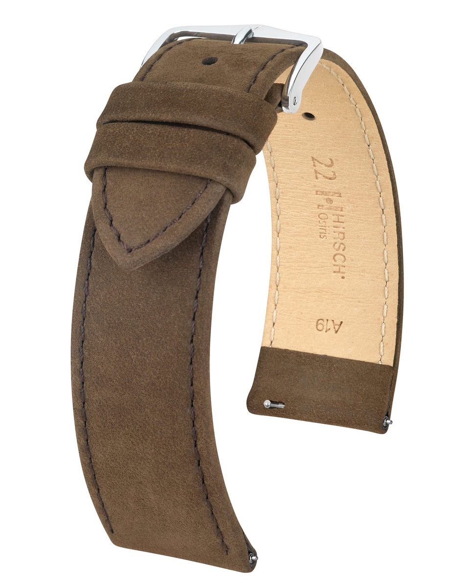 Omgoods - Unisex Horlogeband van Nubuck Leer 22mm Bruin