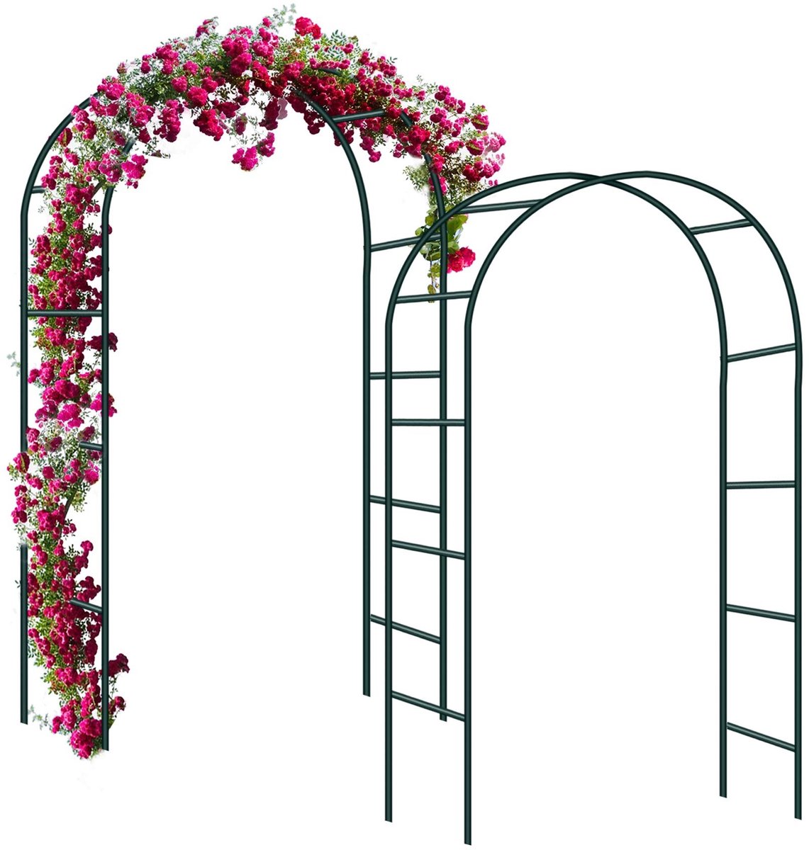 Omgoods - Tuinboog van Poedergecoat Staal voor Klimplanten (Set van 2)