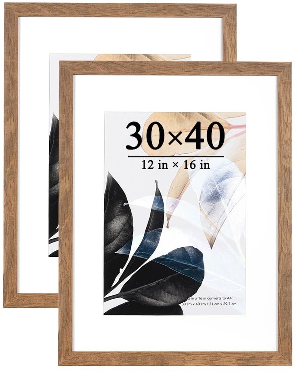 Omgoods - Set van 2 Houten Fotolijsten 30 x 40 cm met Acrylglas