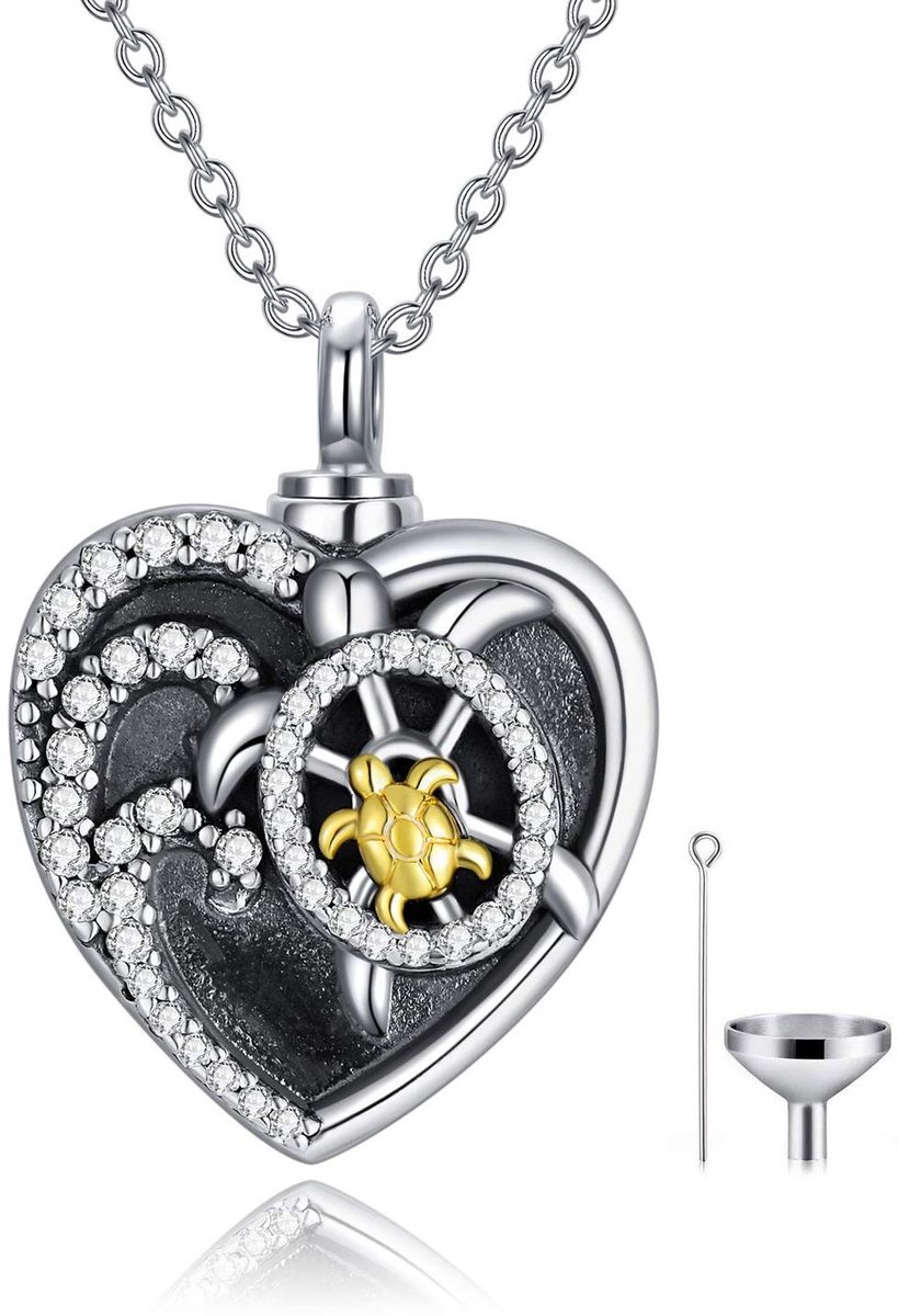 Omgoods - Sterling Zilveren Urn Ketting met Diverse Ontwerpen - Herinneringsjuwelen voor Dames