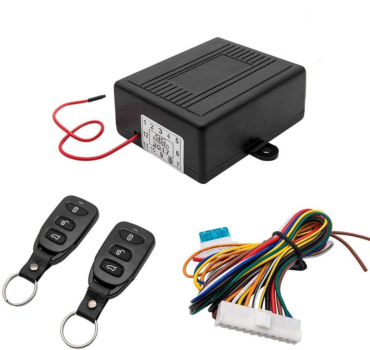 Omgoods - 12V Universele Auto Afstandsbediening Deurslot Kit met Alarm