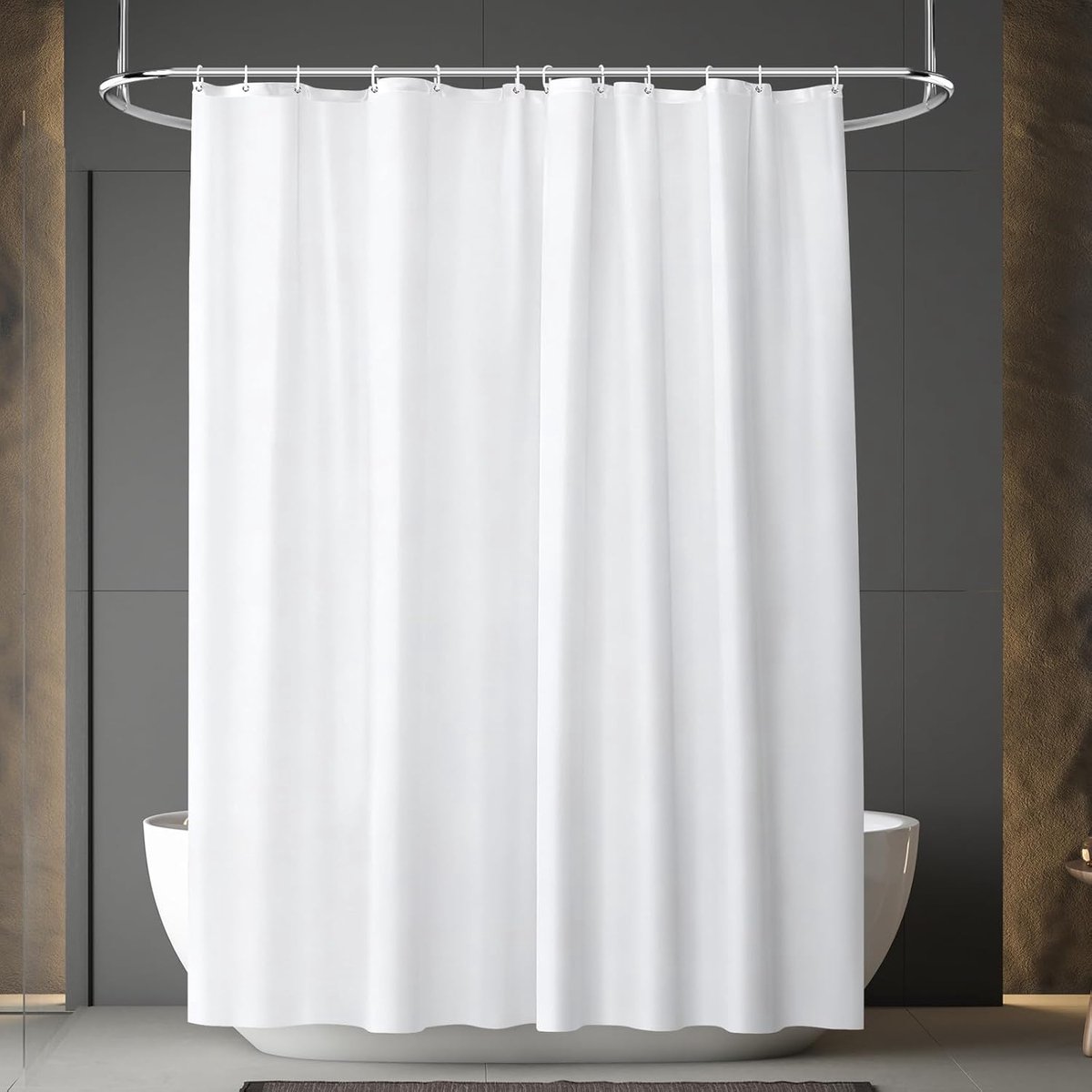 Badgordijn 180 x 200 cm - Polyester waterdicht - Antischimmel - Wasbaar en snel drogend - ShopVlot