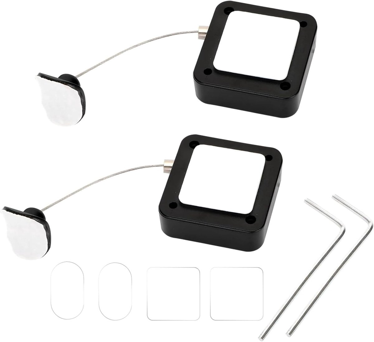 SnelShoppen - 2 Retractable Remote Control Kabelsloten met Verstelbare Beveiligingskabel, Veiligheidslijn voor TV-Controllers, Gamecontrollers en Tabl
