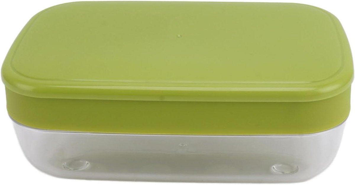 Ronde Ijsblokjesmaker - IJsvorm Stapelbaar - Cocktails Maken - Afneembaar Deksel - 24x15x11 cm - Groen